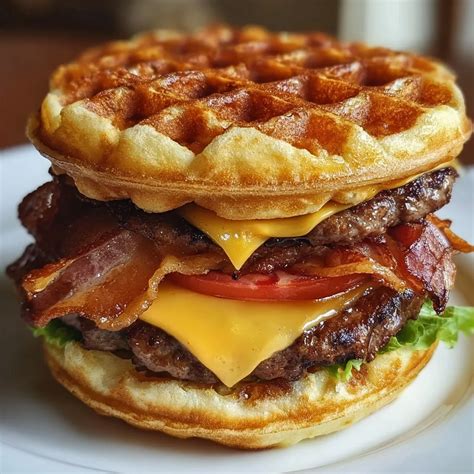 Assemblage final du Waffle Burger