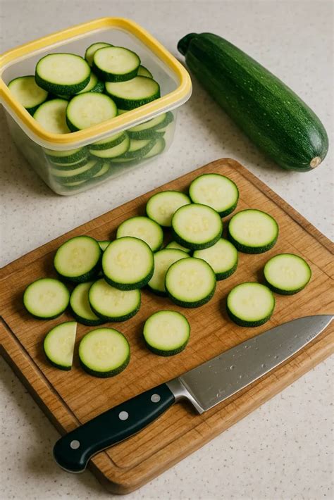Courgettes coupées en rondelles