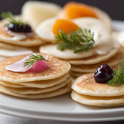 Schéma rapide de la préparation des blinis et de la tartinade