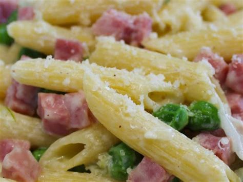 Pâtes aux petits pois et jambon de Parme