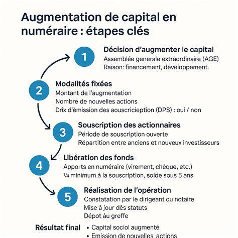 illustration processus augmentation de capital