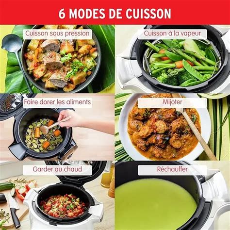 Schéma illustrant les étapes de cuisson dans un Cookeo : dorage, ajout des ingrédients, cuisson sous pression.