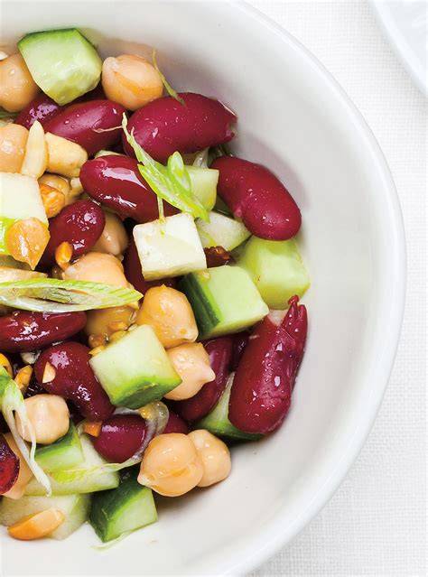 salade de légumineuses colorée bol