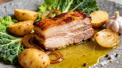 Plat de sauté de porc au chou vert servi dans une assiette