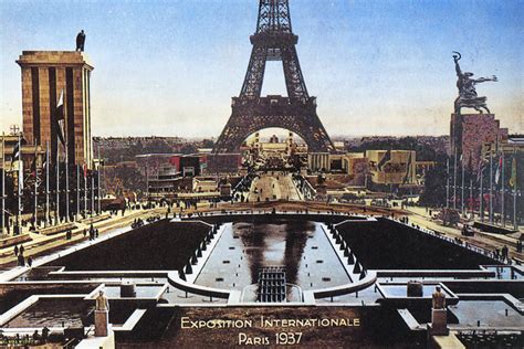 Photographie du pavillon Lefèvre-Utile, vue de l'extérieur, à l'exposition universelle de Paris 1937