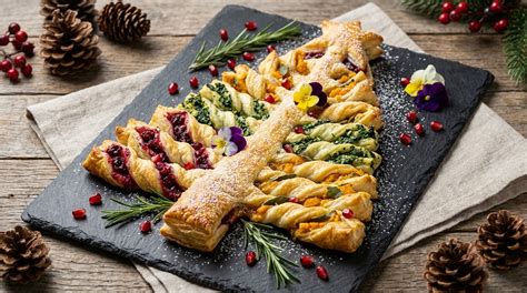 Différentes garnitures possibles pour le sapin feuilleté