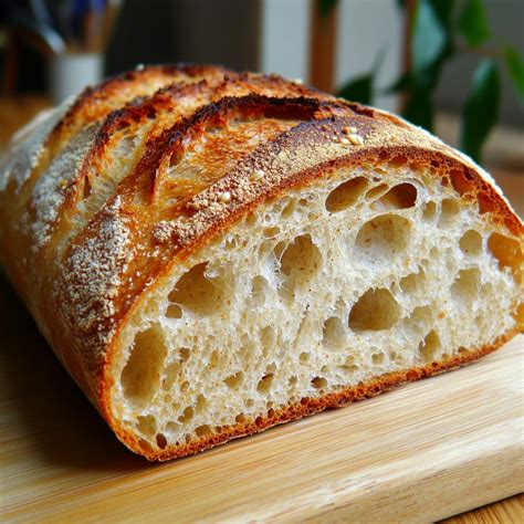 Pain artisanal à la croûte dorée et mie aérée