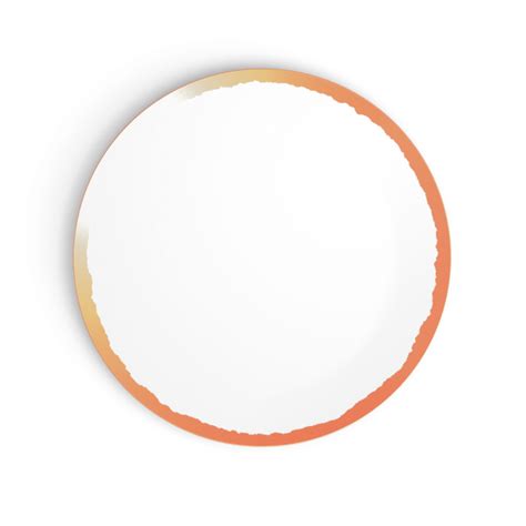 Détail d'une assiette design de la collection Odyssey Cuivre