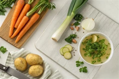 Légumes frais prêts à être cuisinés pour une soupe