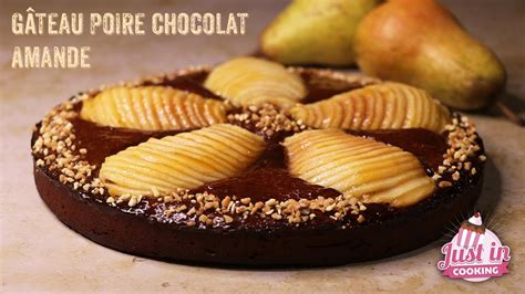 Gâteau poire chocolat amande prêt à être dégusté