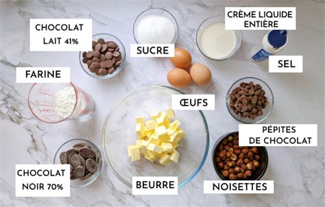 Ingrédients pour des brownies