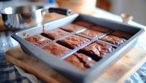 Brownies coupés en carrés