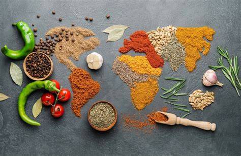 Carte des saveurs du monde: lentilles corail dans les cuisines indienne et moyen-orientale
