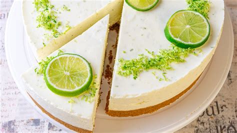 Cheesecake au citron vert et à la menthe