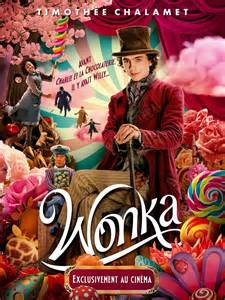 affiche troupe et Wonka en scène