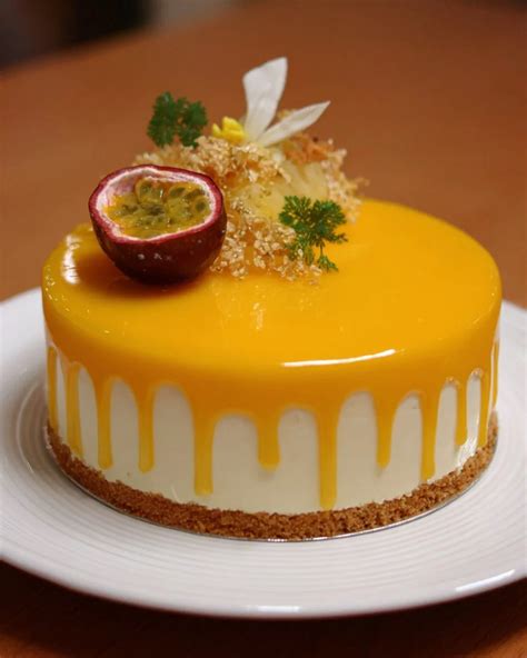 Entremets passion avec couches apparentes