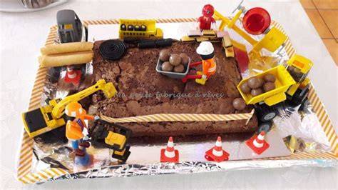 Gâteau chantier et jeux d’équipe sur le thème chantier