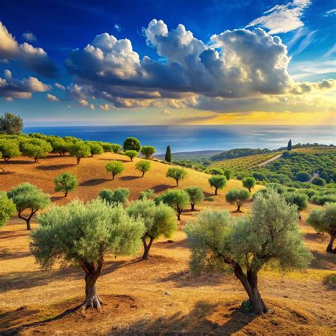 Paysage Corse avec des oliviers