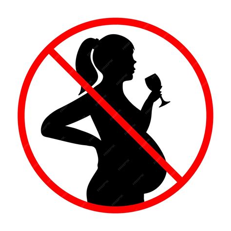 Illustration d'une femme enceinte buvant un verre de vin rouge