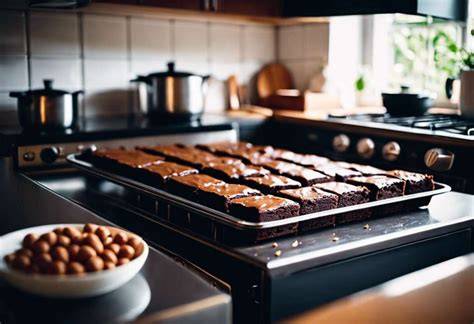 Diagramme cuisson parfaite du brownie: centre humide, bords pris