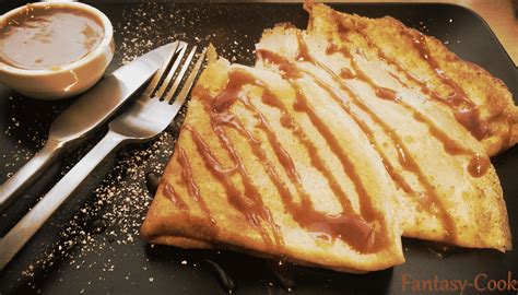 Crêpes garnies de caramel au beurre salé