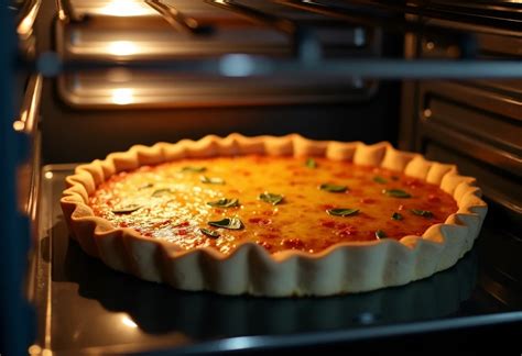 Une quiche fraîchement sortie du four