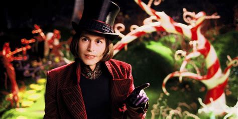 Johnny Depp dans le rôle de Willy Wonka