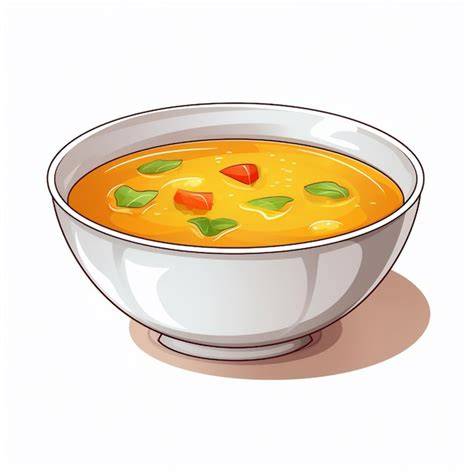 Illustration d'une soupe chaude avec morceaux de saucisse et chou
