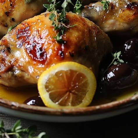 Schéma: marination et cuisson du poulet au citron