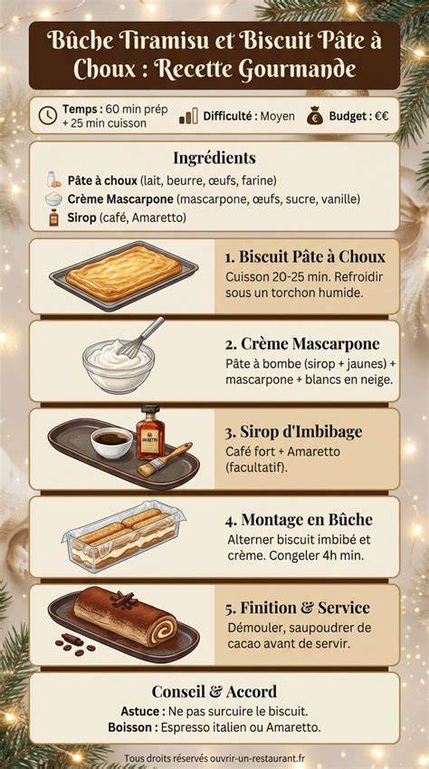 Infographie: Éléments clés du tiramisu traditionnel et variations