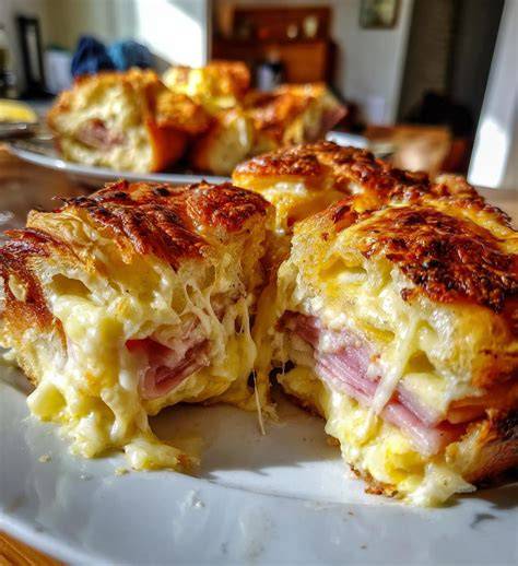 croque-monsieur croissant recette illustration