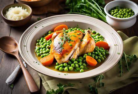 Schéma de l’organisation des saveurs: safran, poulet, petits pois