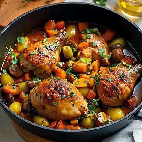 Préparation des légumes pour le mijoté de poulet