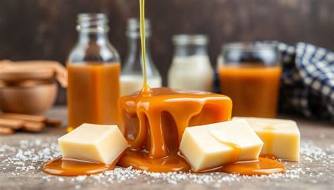 Bol en verre avec les ingrédients du caramel au micro-ondes