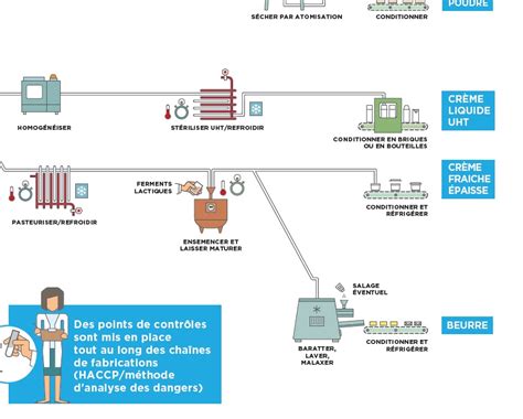 Schéma simplifié de la chaîne de production laitière