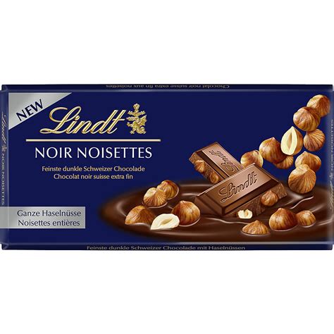 Chocolat noir Lindt avec des éclats de noisettes