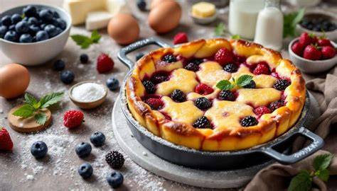 image fruits clafoutis coloré
