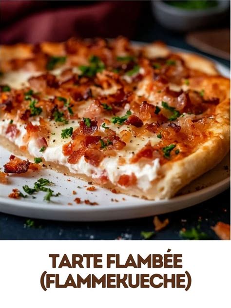 schéma préparation pâte et garniture tarte flambée