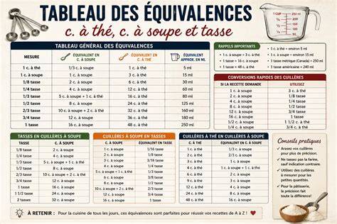 Tableau des ingrédients types et substitutions possibles