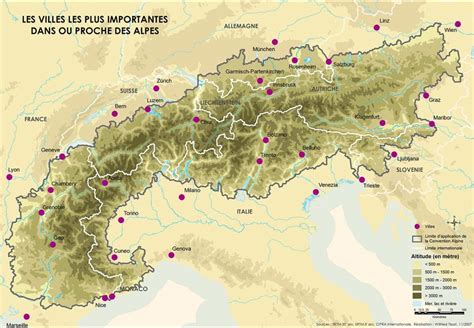 carte des Alpes françaises et suisses