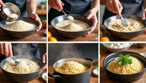Préparation des grains de couscous à la vapeur