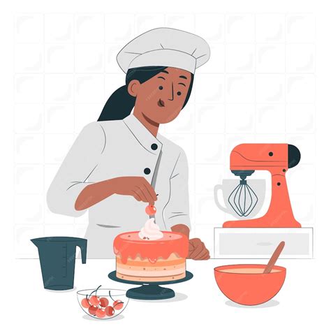 Illustration historique d'un pâtissier préparant des meringues