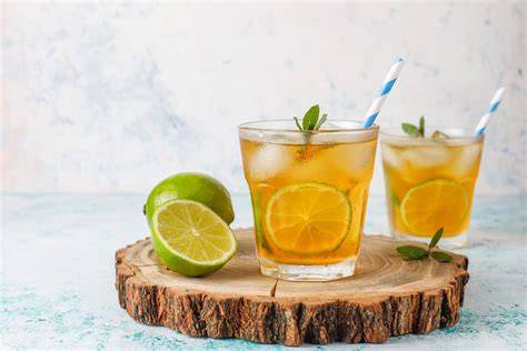 image de thé glacé sans sucre et mocktail