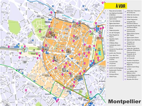 Carte de Montpellier indiquant la proximité de la gare et du centre-ville
