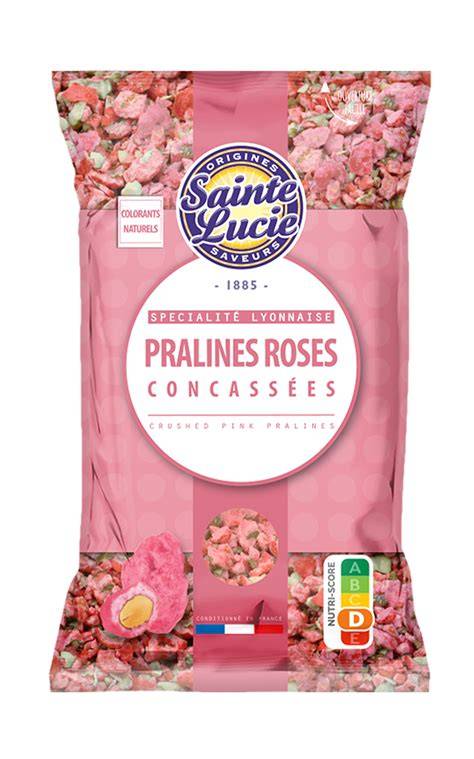 Pralines roses enrobées de sucre coloré