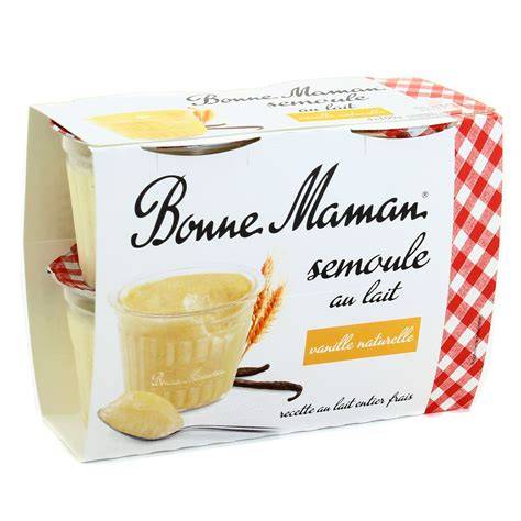 Infographie: Étapes clés de la semoule au lait Bonne Maman