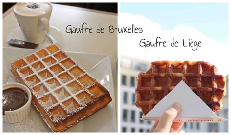 Diagramme comparant la gaufre de Bruxelles et la gaufre de Liège