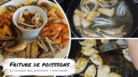 schéma de friture et cuisson des beignets de poisson