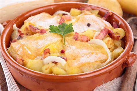 processus cuisson tartiflette au four
