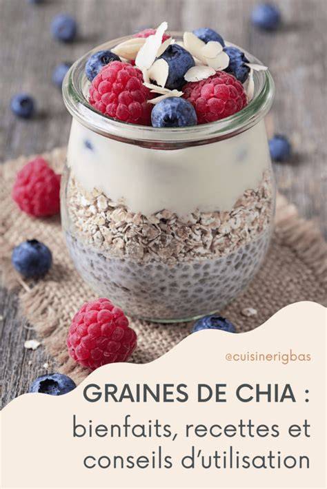 Infographie: Bienfaits des graines de chia et procédés de pudding